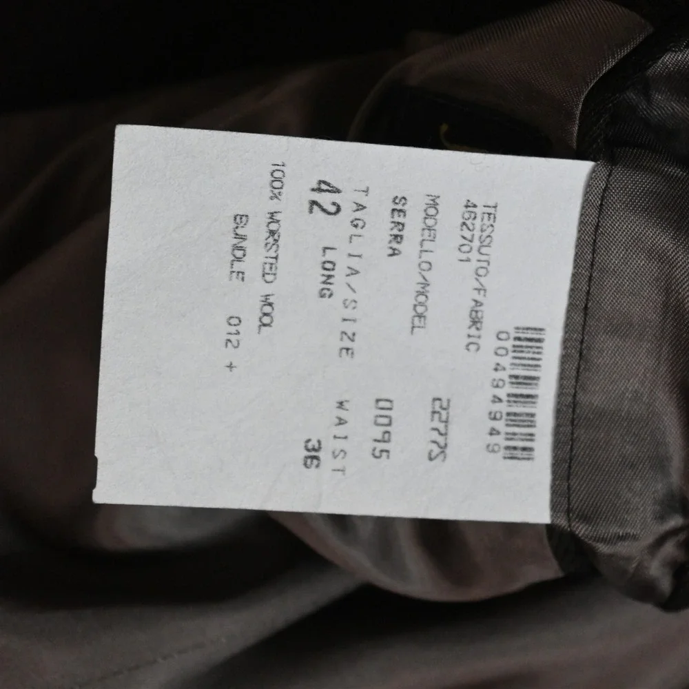 Vtg Tallia USA Made 42L 34x32 Brown 100%‎ Wool Mens Jacket Pants Suit